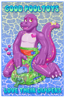 anthro balloon_diaper bedroom_eyes big_diaper bodily_fluids border clothed clothing cum cum_in_diaper diaper diaper_fetish erection erection_in_diaper genital_fluids inflatable male narrowed_eyes open_mouth pattern_diaper pool_toy riding_balloon seductive smile solo tail text unclean_diaper wearing_diaper white_border jimmyrumshot zoran animate_inanimate dinosaur living_inflatable prehistoric_species reptile saurischian scalie theropod tyrannosaurid tyrannosauroid tyrannosaurus tyrannosaurus_rex 2:3 absurd_res hi_res