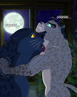 anthro blush breasts duo female female/female fur grey_body grey_fur hair licking markings moon muscular muscular_anthro muscular_female neck_lick night nude purring tail text tongue tongue_out anonymous_artist dreamworks goat_(movie) sony_corporation sony_pictures the_bad_guys jett_fillmore kitty_kat_(the_bad_guys) felid feline leopard mammal pantherine snow_leopard 4:5 digital_media_(artwork) hi_res
