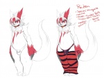 balls clothing flaccid fur genitals male markings nude penis pokemorph red_markings semi-anthro solo tail thong underwear white_body white_fur juba nintendo pokemon fan_character generation_3_pokemon pokemon_(species) zangoose