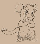 anthro balls flaccid foreskin genitals humanoid_genitalia humanoid_hands humanoid_penis male penis simple_background solo young young_anthro comjuke gamba_no_bouken gamba_no_bouken_(series) ganba mammal mouse murid murine rodent 2018 hi_res