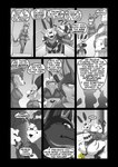 2_fingers 3_fingers 4_arms antennae_(anatomy) anthro areola areola_slip barely_visible_breasts breasts business_attire business_suit businesswear chest_tuft claws clothed clothed_anthro clothed_female clothing dialogue exhibitionism eyewear fart fart_cloud fart_fetish farting_female female female_farting fingers fluffy fluffy_chest fully_clothed fully_clothed_anthro fully_clothed_female gas_mask glasses group larger_female male mask multi_arm multi_limb panties partially_clothed partially_clothed_anthro partially_clothed_anthro_nude_male partially_clothed_female partially_clothed_male partially_clothed_male_nude_anthro partially_clothed_male_nude_female public public_nudity shirt size_difference small_shirt speech_bubble stinger stinger_tail suit tail tall_female text topwear trio tuft tufted_fur underwear wings soomir heather_(soomir) hectar_(soomir) sasha_(soomir) arthropod bee canid canine canis domestic_dog husky hymenopteran insect mammal nordic_sled_dog spitz absurd_res black_and_white comic english_text hi_res monochrome
