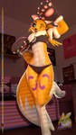 abs anthro athletic athletic_female blue_eyes clothing fake_cat_ears fake_ears female flat_chested furniture inside one_eye_closed open_mouth panties paws sofa solo tail underwear wink kespr bandai_namco digimon digimon_(species) renamon 3d_(artwork) 9:16 digital_media_(artwork) hi_res