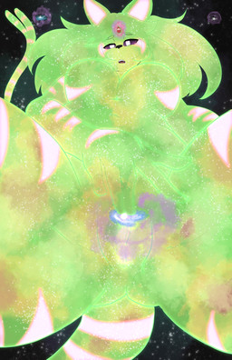 anthro biped cosmic_background cosmic_fur cosmic_hair cosmic_tail ethereal_hair female female_anthro forked_tail galaxy gem genitals intergalactic_macro leg_markings macro macro_anthro macro_female markings pokemorph solo space spread_legs spread_vulva spreading stripes tail unusual_anatomy unusual_tail vulva sihagen nintendo pokemon vee_(beagle) eeveelution espeon generation_2_pokemon pokemon_(species) absurd_res colored hi_res