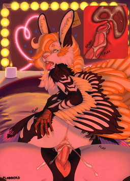 ahegao anthro bodily_fluids chest_tuft claws cum cum_drip cum_in_uterus cum_in_vagina cum_inside curved_penis cutaway dripping duo ejaculation feather_hair feathered_wings feathers female genital_fluids genitals hotel hotel_room internal intersex lights looking_pleasured maleherm neon_lights penis pseudo_hair sweat sweatdrop text tongue tongue_out tuft uterus vulva wings flabberd brieve_(sergeanthax) aven hybrid lagomorph leporid mammal rabbit