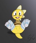 anthro bodily_fluids bulge clothing featureless_crotch footwear male socks solo suggestive suggestive_pose sweat young young_anthro sherwind52 undertale undertale_(series) monster_kid monster absurd_res hi_res