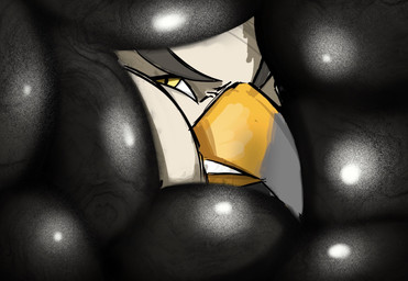 anthro bdsm beak bite bondage bound encasement eyebrows face_squish feathers grey_beak grey_eyebrows kronos_unveiled latex looking_at_viewer male male_anthro puffed_cheeks slime solo squish sticky struggling stuck trapped white_body white_feathers yellow_beak yellow_eyes jonisblobbed breath_of_the_wild nintendo the_legend_of_zelda teba_(tloz) avian bird rito 2026 digital_drawing_(artwork) digital_media_(artwork) hi_res
