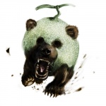 ambiguous_gender black_eyes black_nose brown_body cantaloupe charging feral food fruit green_body looking_at_viewer melon open_mouth plant realistic running sharp_teeth simple_background solo teeth what white_background yubari_king_cantaloupe oyu_(mxqxm) yubari_melon_bear bear elemental_creature flora_fauna food_creature living_fruit mammal waddling_head 1:1 hi_res