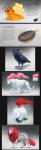 3_heads ambiguous_gender antennae_(anatomy) beak claws feet feral food group honey_(food) multi_head open_beak open_mouth orange_body solo_focus talons text toes chiakiro avian bird corvid corvus_(genus) crow felid food_creature mammal oscine passerine 2020 absurd_res english_text hi_res url