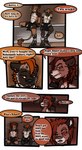 2018 anthro biped collar comic dialogue duo english_text fur hair havoc_(tatsuchan18) hi_res hyena male mammal open_mouth sitting speech_bubble tatsuchan18 text