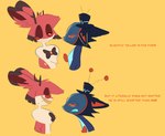 angry anthro duo fur grin male red_body red_fur smile tan_body tan_fur text conditional_dnp labbit_(artist) eevee_party hazbin_hotel alastor_(hazbin_hotel) vox_(hazbin_hotel) canid canine deer demon fox mammal english_text