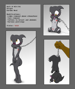 4_missing_limbs amber_eyes amputee anthro biped blush bodily_fluids chain chain_leash claws clitoris clitoris_piercing collar disability eye_roll facial_piercing female flat_chested genital_piercing genitals happy_slave leash lifted loli missing_tail multiple_piercings navel nipple_piercing nipples nose_piercing nude open_mouth piercing quadruple_amputee simple_background site_marking sitting slave slave_tattoo solo spreading standing stump_cap sweat tail tattoo text tongue tongue_out tongue_piercing upside_down vulva vulva_piercing young young_anthro dancingchar-fetish mythology dragon kobold mythological_creature mythological_scalie scalie english_text hi_res multiple_images