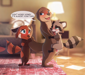 adolescent adult_on_young age_difference anthro anthro_on_anthro anthro_penetrated anthro_penetrating anthro_penetrating_anthro balls being_watched black_body black_fur blue_eyes blush bodily_fluids brown_body brown_fur carpet clothing countershade_face countershading cum cum_drip cum_from_vagina cum_in_vagina cum_inside cum_on_ground detailed_background dripping facial_markings female female_penetrated ffm_threesome fucked_silly fur furniture genital_fluids genitals gloves_(marking) green_eyes grey_body grey_fur group group_sex happy happy_sex head_markings holding_tail hug innie_vulva inside interspecies lamp larger_male leaking_cum leg_markings living_room loli looking_at_another looking_back looking_pleasured male male/female male_penetrating male_penetrating_female markings mask_(marking) narrowed_eyes nude older_male orgasm penetration penile penile_penetration penis penis_in_vagina red_body red_fur ring_(marking) ringed_tail seductive sex size_difference smaller_female smaller_penetrated snout socks_(marking) sofa speech_bubble stand_and_carry_position standing standing_sex striped_markings striped_tail stripes sweat table tail tail_hug tail_markings teeth text threesome tongue tongue_out trio underwear vaginal vaginal_penetration vulva waiting young young_anthro young_female young_penetrated younger_female younger_penetrated comatose basil_(comatose) hope_hanami_(skrelplushie) jae_(comatose) ailurid mammal mustelid otter procyonid raccoon red_panda absurd_res detailed english_text hi_res