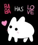 ambiguous_gender black_background blush heart_symbol simple_background solo standing tastelesssandwiches baba_is_you baba bovid caprine mammal sheep unknown_species absurd_res hi_res