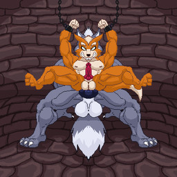 abdominal_bulge anal anal_penetration anthro anthro_on_anthro anthro_on_bottom anthro_on_top anthro_penetrated anthro_penetrating anthro_penetrating_anthro ball_size_difference ball_slap balls balls_deep big_balls big_penis bodily_fluids bouncing_balls bound chain claws cum dominant dominant_anthro dominant_male dungeon duo erection forced genital_fluids genitals knot knot_fucking knot_in_ass knot_sitting knotted_penis male male/male male_on_bottom male_on_top male_penetrated male_penetrating male_penetrating_male muscular muscular_anthro muscular_male nipples nude on_bottom on_top one_sided_climax penetration penile penile_penetration penis penis_in_ass penis_size_difference rape saggy_balls sex slap slave spread_legs spreading submissive submissive_anthro submissive_male white_balls hungothenomster nintendo star_fox fox_mccloud wolf_o'donnell canid canine canis fox mammal wolf 1:1 2d_animation animated digital_media_(artwork) loop pixel_(artwork) pixel_animation