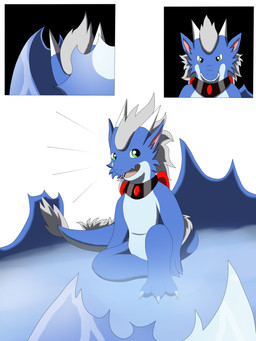 ambiguous_gender anthro biped blue_body blue_countershading choker countershade_face countershade_tail countershade_torso countershading gender_transformation green_eyes hair horn jewelry legs_together motion_lines mtf_transformation necklace nude nude_anthro open_mouth simple_background sitting sitting_on_ground solo species_transformation tail transformation twinning white_background white_hair young young_ambiguous young_anthro wolferion mythology bheni ciel_(phoenix) dragon eastern_dragon mythological_creature mythological_scalie scalie 2015 3:4 absurd_res colored comic hi_res shaded story story_in_description female_(lore)