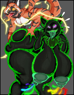 anal anus big_butt bodily_fluids butt butt_grab drooling duo electricity female fucked_silly fur green_outline hand_on_butt huge_butt hyper hyper_butt long_tongue male male/female outline puffy_anus rainbow_milk saliva size_difference tongue thehonestrival electro_tiger felid grinlin impim mammal pantherine tiger absurd_res hi_res