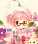 armor blue_eyes bubble_helmet eyewear female flower glasses glistening glistening_body glistening_skin group hair headgear helmet looking_at_viewer pink_body pink_hair pink_skin plant red_eyewear red_glasses spacesuit unknown_artist nintendo pikmin brittany_(pikmin) alien elemental_creature flora_fauna koppaite_(pikmin) pikmin_(species) winged_pikmin yellow_pikmin colored lineless shaded warm_colors