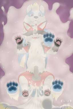 anal anal_penetration animal_genitalia animal_penis anthro anthro_on_feral anthro_penetrated bestiality blue_body blue_fur bodily_fluids canine_genitalia canine_penis claws cum cum_inflation cum_inside cum_pooling duo excessive_cum excessive_genital_fluids feral feral_penetrating feral_penetrating_anthro fur fusion genital_fluids genitals grey_body grey_fur inflation leaking_cum low-angle_view male male/male male_feral male_on_feral male_penetrated male_penetrating male_penetrating_male orgasm pawpads penetration penis pokemon_fusion quadruped red_body red_eyes red_fur sex size_difference smaller_penetrated tongue tongue_out jm-luxro nintendo pokemon fan_character justin_the_lycanrio kody_the_arcantales arcanine canid canine generation_1_pokemon generation_4_pokemon generation_7_pokemon lucario lycanroc mammal midnight_lycanroc ninetales pokemon_(species) 2:3 absurd_res hi_res