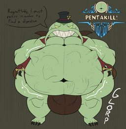 abdominal_bulge ambiguous_gender ambiguous_prey anthro anthro_pred balls_outline belly big_belly big_bulge big_muscles big_pecs bulge claws clothed clothing detailed_bulge dialogue digestion face_imprint finger_claws fingerless_gloves front_view genital_outline glorp gloves hand_imprint hands_on_hips handwear hat headgear headwear huge_belly huge_bulge imprint jacket looking_at_viewer male male_anthro male_pred motion_lines multiple_prey musclegut muscular muscular_anthro muscular_male navel open_clothing open_jacket open_shirt open_topwear oral_vore overweight overweight_anthro overweight_male partially_clothed partially_clothed_anthro partially_clothed_male pecs penis_outline rumbling_stomach sharp_teeth shirt simple_background smile smiling_at_viewer solo speech_bubble squirming struggling struggling_prey teeth text thick_thighs thong toe_claws toothy_grin top_hat topwear underwear vore whiskers wide_hips yellow_eyes kanida league_of_legends riot_games tencent tahm_kench_(lol) aquatic catfish demon fish absurd_res digital_drawing_(artwork) digital_media_(artwork) english_text hi_res