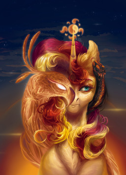 ambiguous_feral ambiguous_gender beak beak_closed black_body black_scales blonde_mane blue_eyes blue_sky bodily_fluids closed_frown cloud crying ear_tuft empty_eyes eyebrows eyelashes feathered_wings feathers female female_feral feral forked_tongue frown fur group horn light long_mane mane mouth_closed multicolored_body multicolored_mane multicolored_scales orange_beak orange_body orange_feathers orange_scales outside red_eyebrows red_mane red_tongue scales sky sparkles star tears text tongue trio tuft two_tone_mane unicorn_horn wings yellow_body yellow_fur yellow_horn yin_yang rayrage equestria_girls european_mythology greek_mythology hasbro my_little_pony mythology sunset_shimmer_(eg) avian equid equine mammal mythological_avian mythological_bird mythological_creature mythological_equine mythological_firebird phoenix reptile scalie snake unicorn 2025 absurd_res artist_name colored dialogue_in_description digital_media_(artwork) digital_painting_(artwork) english_description hi_res lighting painting_(artwork) shaded