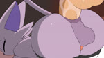 16:9 anal anal_juice anal_penetration animated anthro anthro_penetrated ball_slap balls balls_touching bedroom bent_over bodily_fluids clothing dirk_(zaviel) disembodied_penis duo eeveelution espeon femboy frame_by_frame generation_2_pokemon genitals hi_res human human_on_anthro human_penetrating human_penetrating_anthro interspecies legwear male male/male male_penetrated male_penetrating male_penetrating_anthro male_penetrating_male mammal nintendo no_sound penetration penile penile_penetration penis penis_in_ass pokemon pokemon_(species) pokephilia sex short_playtime slap thigh_highs webm widescreen zaviel