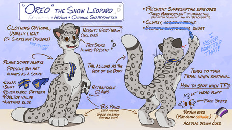 4_fingers 4_toes ambiguous_gender anthro asexual_pride_colors black_nose brown_eyes claws collar crayon eyebrow_through_hair eyebrows feet fingers fur furry_tail hair holding_crayon information leopard_spots lgbt_pride long_tail looking_at_viewer looking_up male open_mouth pawpads paws pride_colors scratching_wall solo spots standing_on_toes tail text toes translucent translucent_hair writing_on_wall crizbn oreo_(crizbn) felid mammal pantherine snow_leopard 16:9 2024 character_name english_text hi_res model_sheet species_name widescreen male_(lore)