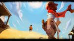 anthro butt clothing cloud duo female fur gun hair handgun hat headgear headwear holster orange_body orange_fur ranged_weapon red_hair revolver sand scar sun tail weapon western hierro_(artist) mammal murid murine rat rodent hi_res