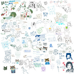 5_fingers anthro beginner_symbol blush blush_lines bodily_fluids cum dialogue dipstick_ears dipstick_tail ear_markings egg egg_on_head erection eye_patch eyewear fingers fur genital_fluids genitals green_body green_ear_tips green_fur green_tail_tip group male markings multicolored_body multicolored_ears multicolored_fur penis simple_background speech_bubble standing tail tail_markings text two_tone_body two_tone_fur white_background white_body white_ears white_fur white_tail ranshinumeda334 hatogaya canid canine canis domestic_cat felid feline felis human mammal wolf 1:1 2025 absurd_res english_text hi_res japanese_text sketch