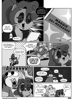 anthro bodily_fluids bottomwear breasts clothed clothing detailed_background dialogue duo female hair mouth_closed outside pupils speech_bubble sweat text three-quarter_view topwear nimzy noms_(nimzy) cricetid hamster mammal rodent comic english_text hi_res monochrome url