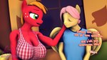 16:9 3d_(artwork) anthro anthrofied asking asking_another big_breasts big_macintosh_(mlp) breasts cleavage clothed clothing color_coded color_coded_text crossgender dialogue digital_media_(artwork) duo english_text equid equine female fluttershy_(mlp) friendship_is_magic ftm_crossgender hasbro hi_res male mammal mtf_crossgender my_little_pony question senthaurekmern tag_question talking_to_another text widescreen yes-no_question