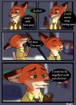 2018 anthro berriiazul canid canine clothed clothing comic disney english_text fox fur hi_res male mammal nick_wilde red_fox solo text true_fox zootopia
