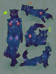 anthro anthrofied breasts butt female feral genitals half-closed_eyes heart_symbol multi_nipple narrowed_eyes nipples presenting presenting_hindquarters pussy scar slightly_chubby solo speech_bubble catluvs3 warriors_(book_series) hollyleaf_(warriors) domestic_cat felid feline felis mammal absurd_res hi_res