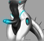 anthro balls erection genitals glans glistening glistening_body humanoid_genitalia humanoid_penis machine male penis solo spiked_penis spikes spikes_(anatomy) standing tail maxx-ros ma-xx robot scalie synth_(vader-san) hi_res