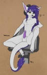 2016 anthro balls biped chair chest_tuft conditional_dnp dialogue digital_media_(artwork) english_text erection femboy fluff-kevlar fur furniture genitals hair horn kleika long_hair looking_at_viewer male mammal nude penis purple_eyes purple_hair purple_penis radoslav_kovsai sitting solo spread_legs spreading tail text throne tuft white_body white_fur yellow_sclera