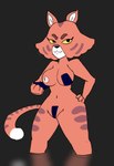 anthro areola bent_arm big_breasts biped black_background black_eyes breasts brown_eyebrows brown_nose cheek_tuft closed_smile dark_stripes dipstick_tail eyebrows eyelashes facial_markings facial_tuft female fingers front_view fur fur_tuft hand_on_hip hand_on_own_hip head_markings humanoid_hands light_areola light_body light_breasts light_ears light_fur light_inner_ear light_nipples looking_at_viewer maebari markings mature_anthro mature_female monotone_background mouth_closed navel nipple_outline nipples nude nude_anthro nude_female one_breast_out pasties pink_areola pink_nipples pointy_ears pose presenting presenting_breasts prick_ears purple_stripes red_body red_breasts red_ears red_fur simple_background smile smiling_at_viewer solo standing straight_legs striped_body striped_face striped_fur striped_legs striped_markings striped_tail stripes tail tail_markings thick_eyebrows thick_thighs tuft white_inner_ear wide_hips yellow_sclera zinco paprika_(series) mrs._paprika felid mammal pantherine tiger 2020 digital_drawing_(artwork) digital_media_(artwork) hi_res portrait three-quarter_portrait