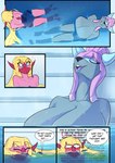 anthro bath bathing bathing_together bathtub big_breasts breasts cleavage clothed clothing dialogue duo female hair huge_breasts lips nude open_mouth simple_background speech_bubble text wall_(structure) water wet marshbreeze nintendo pokemon leicester_(marshbreeze) selene_(marshbreeze) alien eeveelution generation_4_pokemon glaceon humanoid pokemon_(species) absurd_res comic digital_media_(artwork) english_text hi_res