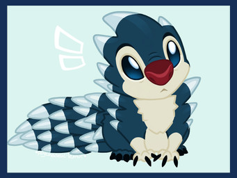 ambiguous_gender black_claws blue_background blue_eyes border chibi claws feral fur head_tilt looking_at_viewer quadruped red_nose simple_background solo spiked_tail spikes spikes_(anatomy) tail teal_body teal_fur text toe_claws transparent_border white_body white_fur psychedelic-lemur disney lilo_and_stitch spike_(lilo_and_stitch) alien experiment_(lilo_and_stitch) 4:3 alpha_channel artist_name digital_drawing_(artwork) digital_media_(artwork) signature