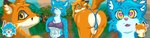 anthro big_butt black_markings blue_body blue_clothing blue_fur blue_underwear breasts bulge butt canid canine cheek_tuft clothed clothing day detailed_background dipstick_ears duo ear_markings facial_tuft felid feline female fox foxette fur hair heart_eyes heart_symbol hi_res iberian_lynx inner_ear_fluff leaning leaning_forward lipstick long_hair long_image looking_at_viewer looking_back lynx lynx_blue_(foxette) makeup male mammal markings mr_fox_(foxette) multicolored_body multicolored_ears multicolored_fur navel one_eye_closed open_mouth orange_body orange_fur outside plant purple_clothing purple_topwear rear_view red_fox solo_focus spots spotted_markings sticker topless topwear tree true_fox tuft two_tone_body two_tone_fur under_boob underwear underwear_only white_body white_fur white_inner_ear wide_image wink