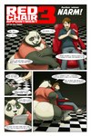 2:3 anthro bear black_body black_fur black_nose blue_eyes border bottomless brown_eyes brown_hair butt chair clothed clothing comic dialogue duo english_text female fur furniture giant_panda gillpanda gillpanda_(character) hair hi_res human male mammal multicolored_body multicolored_fur obese obese_anthro open_mouth overweight overweight_anthro pawpads sharp_teeth speech_bubble teeth text transformation two_tone_body two_tone_fur white_body white_border white_fur