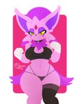 anthro blush breasts claws clothing female fur fusion pokemon_fusion simple_background smile solo irgramfox nintendo pokemon eeveelution espeon generation_2_pokemon generation_4_pokemon mammal pokemon_(species) weavile absurd_res hi_res