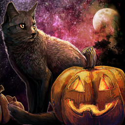 cat feline feral halloween holidays mammal moon night outside pumpkin sky stars tatchit tree
Rating: Safe
Score: 0
User: NaughtyPenguin
Date: April 24, 2014