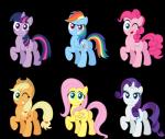 butt cutie_mark female feral group horn one_eye_closed wings wink aleximusprime friendship_is_magic hasbro my_little_pony mythology applejack_(mlp) fluttershy_(mlp) mane_six_(mlp) pinkie_pie_(mlp) rainbow_dash_(mlp) rarity_(mlp) twilight_sparkle_(mlp) earth_pony equid equine horse mammal mythological_creature mythological_equine pegasus pony unicorn alpha_channel