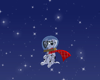 black_ears black_nose black_spots cape clothing collar cosmic_background feral floppy_ears fur happy heterochromatic_ears male pink_inner_ear red_cape red_clothing red_collar solo space space_background space_helmet spots toony white_body white_fur white_spots doglover502 101_dalmatian_street 101_dalmatians disney dylan_(101_dalmatians) canid canine canis dalmatian domestic_dog mammal