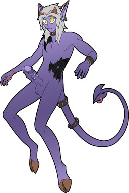 bangle bracelet choker ear_piercing erection furgonomic_piercing furgonomics genitals grey_hair hair hooves horn humanoid_pointy_ears jewelry long_hair long_tail male markings necklace not_furry nude penis piercing pointy_ears purple_body purple_skin solo spade_tail spiked_penis spikes spikes_(anatomy) tail tail_piercing yellow_eyes deepfriedlasereyes demon humanoid tiefling absurd_res hi_res