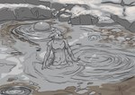 anthro clay male messy mud mud_bath mud_covered nude_anthro nude_male solo wam perrygoat kobold scalie hi_res