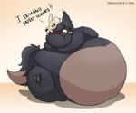 2_toes 3_fingers angry anthro belly big_belly biped bone broken_horn claws collar collar_only dialogue feet feral fingers fur grey_body grey_fur head_turned horn huge_belly hyper hyper_belly immobile looking_away looking_back male moobs morbidly_obese morbidly_obese_anthro morbidly_obese_male mostly_nude navel nude obese obese_anthro obese_feral obese_male overweight overweight_anthro overweight_feral overweight_male pink_eyes raised_arm sitting skull skull_head solo text toe_claws toes yellow_sclera dino.d.dice disney the_owl_house king_clawthorne canid canid_demon demon hybrid mammal titan_(the_owl_house) 2020 digital_drawing_(artwork) digital_media_(artwork)