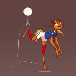 anthro ball bottomwear clothed clothing feet female football_jersey fur hair legwear open_mouth playing_sport shirt shorts simple_background smile soccer soccer_ball solo sport teeth toes topwear fluttershythekind fifa france_national_football_team mythology madeline_gevaudan canid canine mammal mythological_canine mythological_creature werecanid werecanine werecreature werewolf 1:1 digital_media_(artwork) hi_res