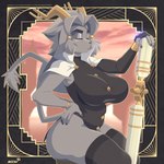 anthro antlers big_breasts breasts butt clothed clothing eyes_closed female floppy_ears horn legwear lop_ears solo tight_clothing galacticmichi pseudoregalia sybil_(pseudoregalia) bovid caprine goat hybrid jackalope lagomorph leporid mammal rabbit 1:1 2024