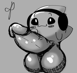 balls big_balls big_penis blush electronics genitals headphones huge_balls huge_penis looking_at_viewer male not_furry penis simple_background smile solo vein veiny_penis eye_moisturizer chaoz_(chaozdesignz) ghost spirit absurd_res digital_media_(artwork) hi_res monochrome