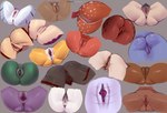 anthro anus big_pubes butt crotch_shot faceless_character faceless_female female fur gaping gaping_pussy genital_shot genitals green_body green_pussy green_scales group long_labia nude nude_female pink_pussy pubes purple_body purple_pussy purple_skin pussy pussy_shot scales spots spread_legs spreading yellow_body yellow_fur doomthewolf ambiguous_species deer human humanoid mammal scalie 2022 multiple_images